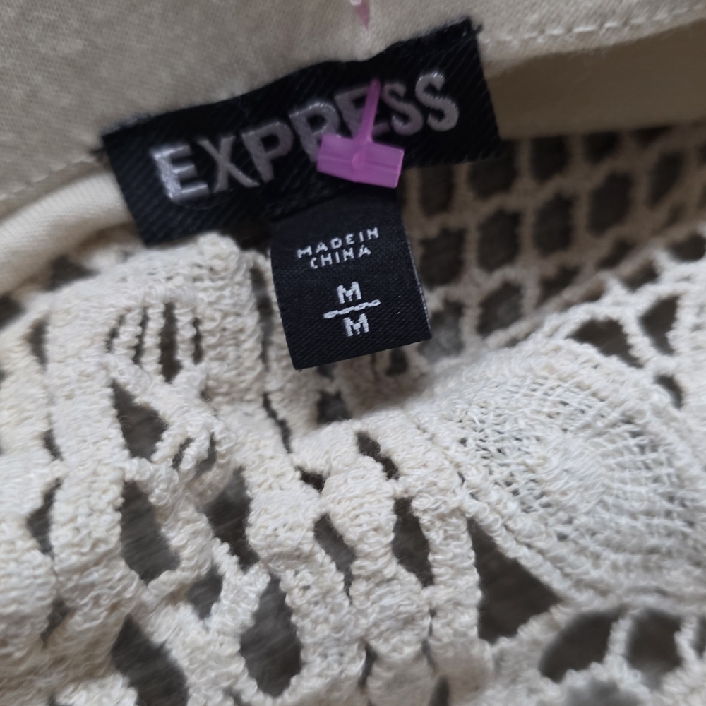 Express Cream Lace Top - Picture 5 of 5